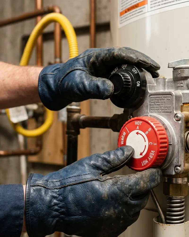 Close-up of Emergency Plumbing work by Water Heater Jockey in Clifton Park